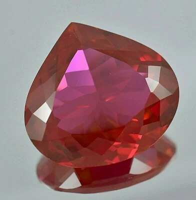 AAA Grade Natural Mozambique Blood Red Ruby Heart Cut Loose Gemstone 59.60 Ct - Image 1 of 4