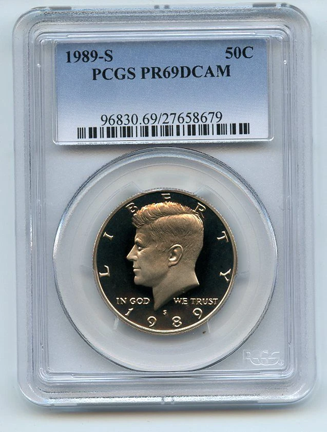 1989 S 50C Kennedy Half Dollar Proof PCGS PR69DCAM - Image 1 of 1