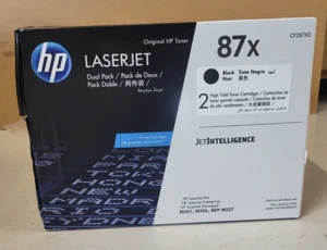 Lot de 2 toners HP 87X noir CF287XD neuf emballage d'origine produit A HP M501 Rg TVA - Photo 1/5