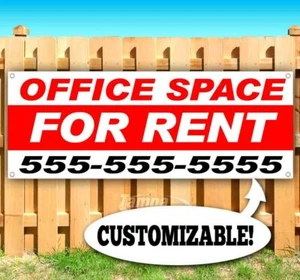 OFFICE SPACE FOR RENT CUSTOM PH # Advertising Vinyl Banner Flag Sign Many Sizes - Picture 1 of 6