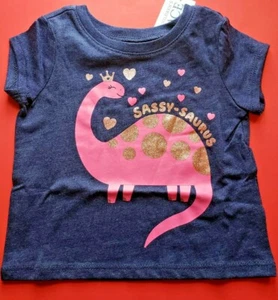 GIRLS INFANT TCP DINOSAUR SASSY-SAURUS BLUE SIZE 9-12 MONTHS TEE SHIRT NWT DINO - Picture 1 of 12