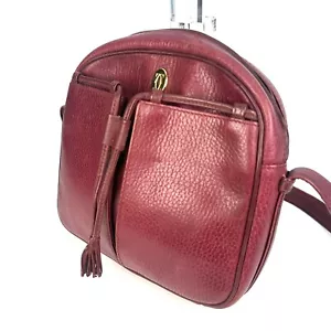 Cartier Leather Bordeaux Red Shoulder Crossbody Bag Auth - Picture 1 of 24