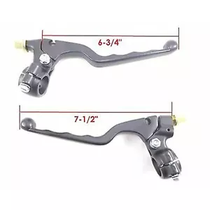 2FastMoto Hodaka GP Style Lever Set with Perch Black Alloy 7/8" 01-30210 - Picture 1 of 9