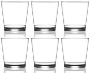 Rocks Glass Clear Reusable Polycarbonate Plastic 9oz - Pack of 6 - Picture 1 of 1