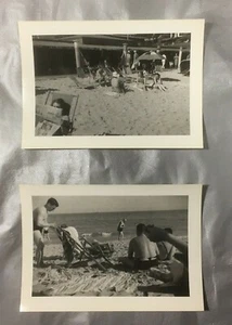 1938 Roney Plaza Hotel Beach Miami FL Amateur Foto Schnappschuss Vintage Bild s/w 2 - Bild 1 von 8