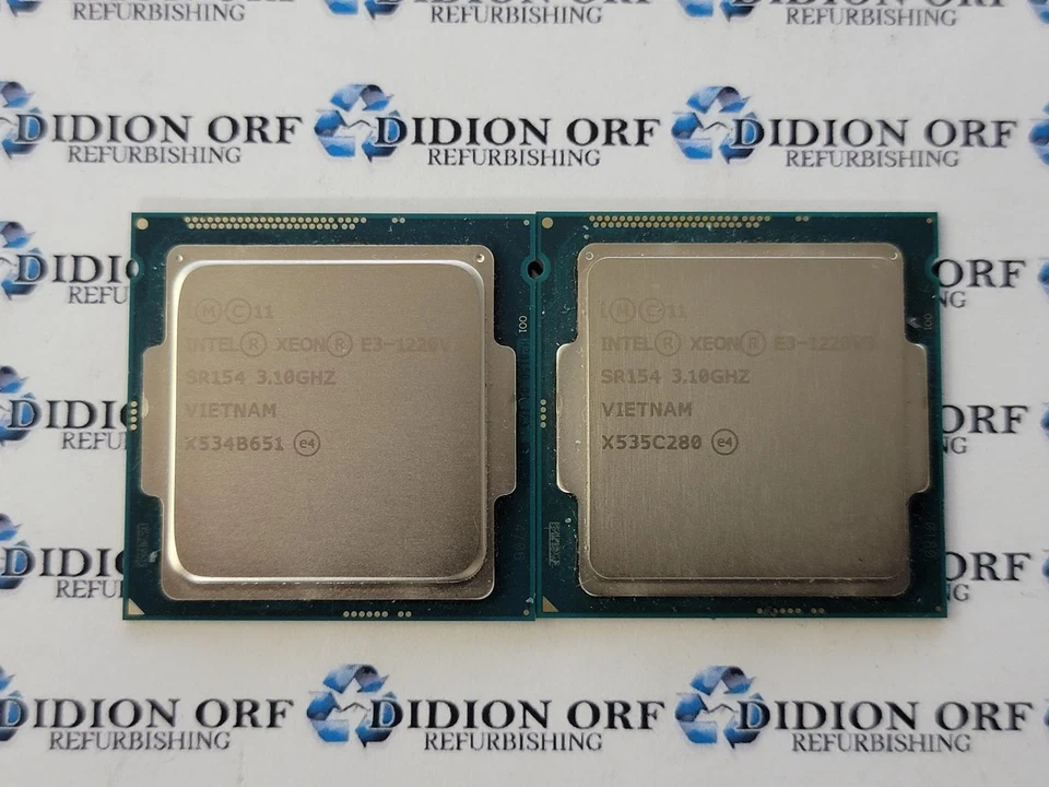 Juego de 2 SKU INTEL Xeon E3-1220v3 SR154 3,10 GHz 8 MB SmartCache 80 W Grado B 16370 Foto 1 de 2