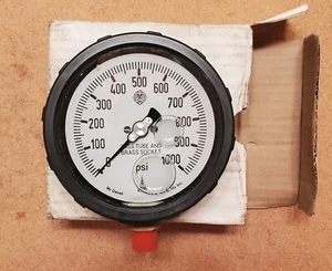 McDaniel Controls 1000 psi Pressure Gauge 4" Face w/ ¼" NPT Bottom Mount - Picture 1 of 5