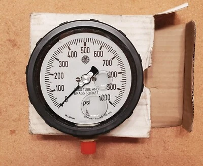 McDaniel Controls 1000 psi Pressure Gauge 4" Face w/ ¼" NPT Bottom Mount - Image 1 of 4