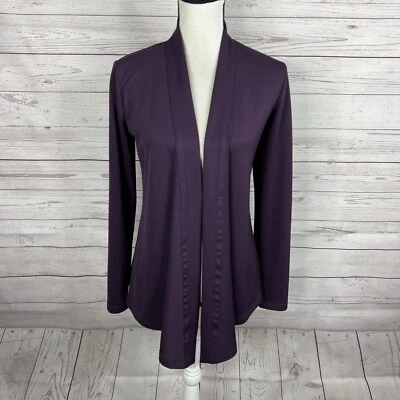 Cárdigan Eddie Bauer Travex para mujer frente abierto talla XS púrpura manga larga Foto 1 de 4