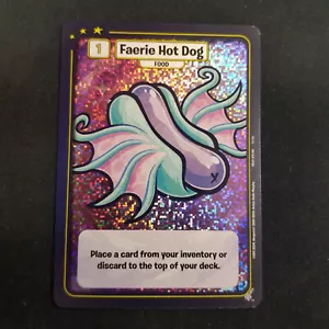 Neopets Battledome TCG - Foil Faerie Hot Dog (Food) - OBL Season 1 Promo - Picture 1 of 2
