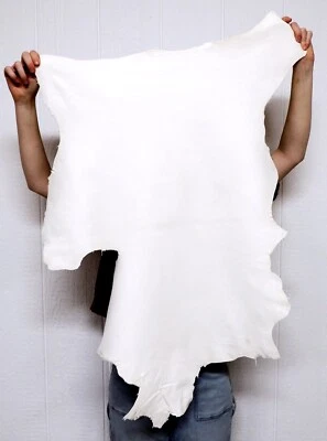 WHITE OIL TANNED BUCKSKIN Leather Hide for Native Crafts Clothing Bags Costumes - Image 1 of 2