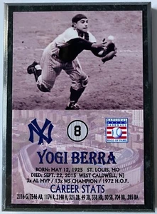 YOGI BERRA NEW YORK YANKEES FULL COLOR SUBLIMATION PLAQUE - Picture 1 of 1