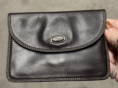 ENNY-ICONIC ITALIAN VINTAGE MAKER-DARK BROWN SOFT LEATHER-PURSE-NEW !!! - Image 1 of 4