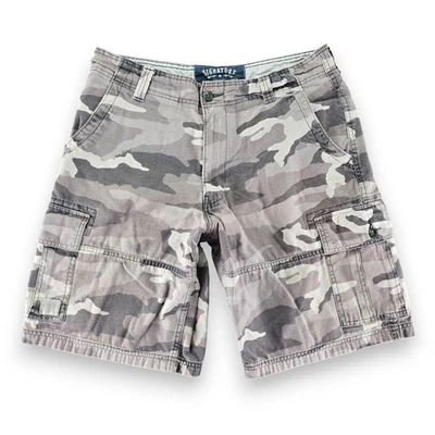 Pantalones Cortos Carga Signature by Levi Strauss Co Para Hombres 34 Camuflados Mezcla de Algodón 10" Entrepierna Foto 1 de 4