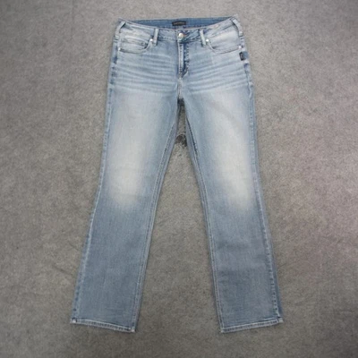 Pantalones de mezclilla Silver Jeans Co Suki para mujer 14 33 lavado claro curvilíneo ajustados Foto 1 de 4