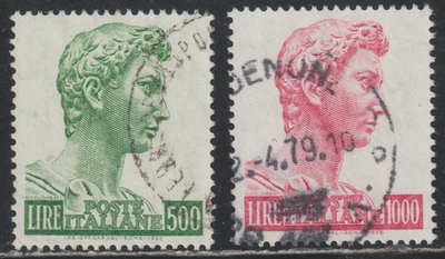 Italy 1955-58 SC# 690b - 690Ac - St. George, by Donatello - Used # 82 - Image 1 of 2