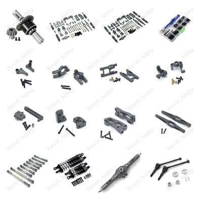 Para 1/12 Wltoy 12428 12423 12427 Rc Coche Titanio Aluminio Metal Actualización Piezas Foto 1 de 4