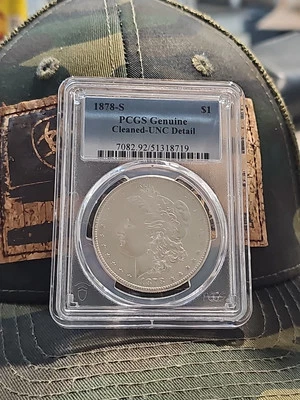 1878 S Morgan Silver Dollar PCGS Genuine Cleaned-UNC Detail #22 - Image 1 of 4