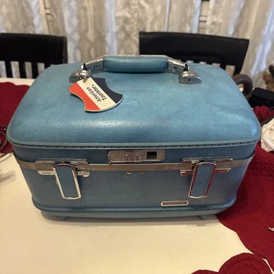 Estuche de Maquillaje de Viaje Tren American Tourister De Colección Bonito Azul *Sin Llave Foto 1 de 4