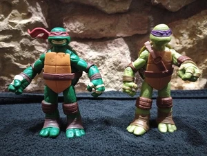 2012 TMNT Teenage Mutant Ninja Turtles Action Figures Viacom Playmates Set Of 2 - Picture 1 of 1