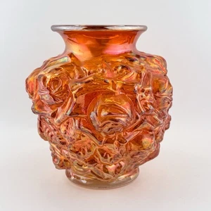 Vintage Imperial Vase La Bella Rose Ringelblume irisierend Karneval 6,25" - Bild 1 von 14