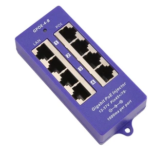 48V or 24V Gigabit Passive PoE Injector 4 Port 1000Mbps PoE Module for9479 - Afbeelding 1 van 7