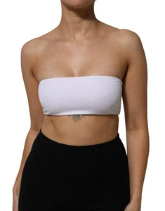 Dolce & Gabbana weiß Nylonmischung Bandeau trägerlos Röhre Damen Top authentisch - Bild 1 von 4