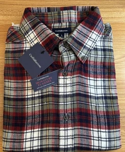 CROFT & BARROW MENS DOUBLE BRUSHED FOR SOFTNESS SIZE LARGE COLOR RED PLAID - Picture 1 of 3
