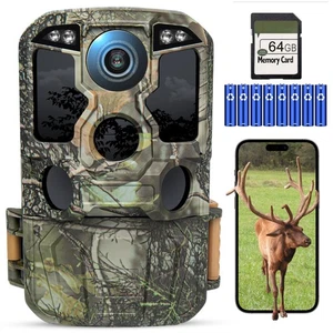 Trail Camera WiFi 8K 84MP with 64GB Memory Card, Game Camera with Night Visio... - Picture 1 of 9