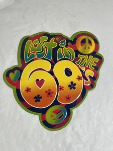LOST IN THE 60,S 1960 -1969 Vintage Look Sign Metal Embossed,Raised Letters Cool - Picture 1 of 3