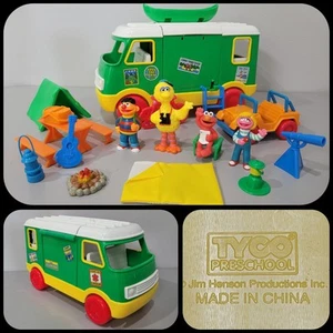 VINTAGE 1993 Tyco Sesame Street Camper Play Set 20+ Pieces ERNIE ELMO BIG BIRD - Picture 1 of 23