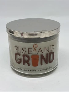 Bath & Body Works: 14.5 Oz 3-wick Candle Rise & Grind Paris Cafe 2017 - Picture 1 of 3