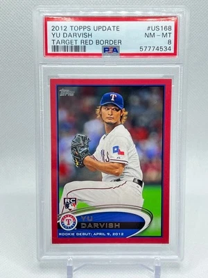 Rare 2012 Topps Yu Darvish Target RED RC PSA8 - Image 1 of 2