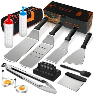 14PCS Griddle Kit, Flat Top Grill Set for Blackstone and Camp Chef, Grill Spa... - Foto 1 di 6