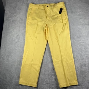 Brooks Brothers 346 Pants Mens 38x30 Yellow Casual Chinos Khaki Preppy New - Picture 1 of 19
