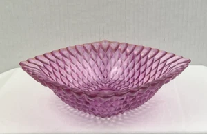 Vintage 6.5" Cranberry Pink Early American Diamond Point Square Glass Candy Dish - Bild 1 von 4