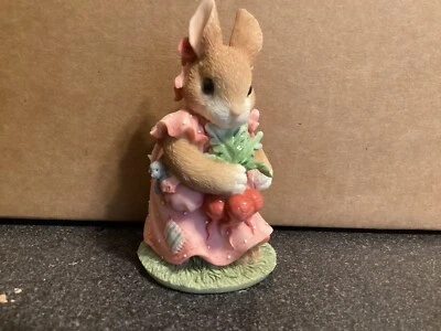 My Blushing Bunnies “Friendship Harvests Many Blessings” Enesco 1996 perfeito con - Imagem 1 de 4