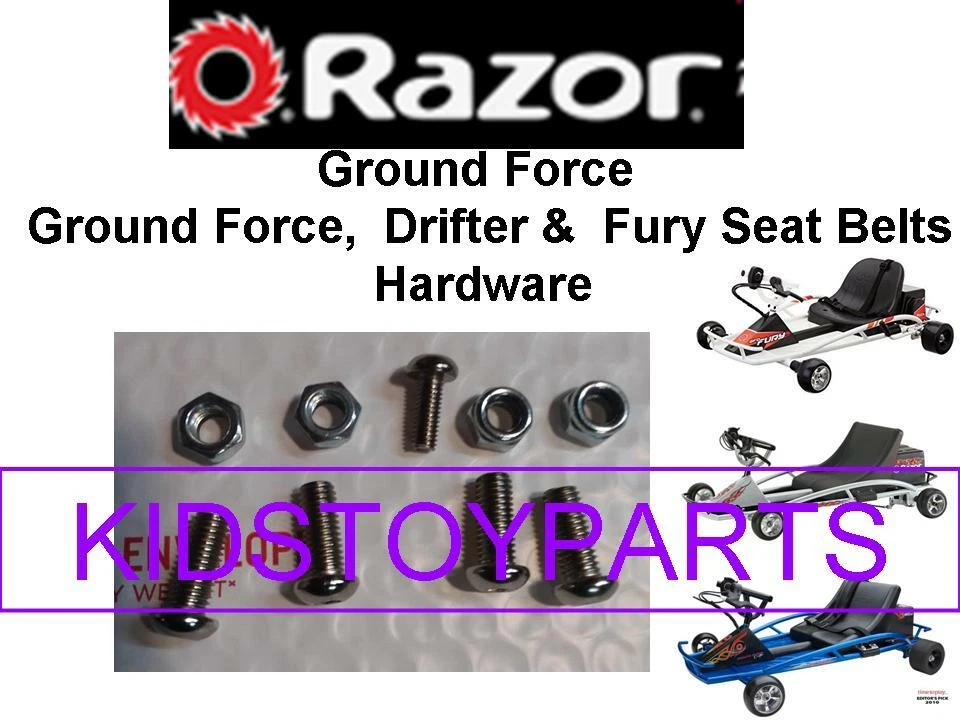 RAZOR GROUND FORCE, DRIFTER AND FURY SEATBELT HARDWARE CHROMED STEEL  - Image 1 of 1