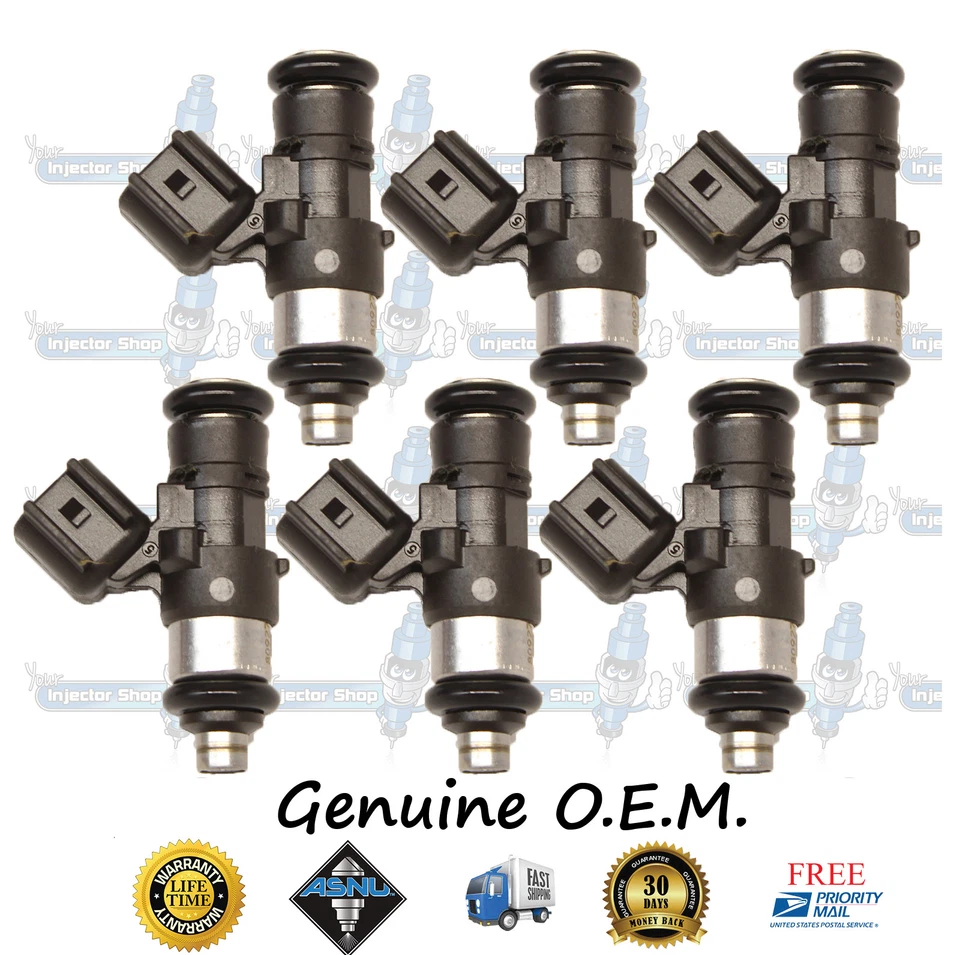 Inyectores de combustible originales Motorcraft 7T4E-C5A 6x 3,5 L 3,7 L DOHC Mazda 6 y CX-9 Flex Foto 1 de 4