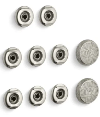 Kit de chorro de hidromasaje de níquel cepillado Kohler RiverBath K-9398-BN con 8 chorros Foto 1 de 2