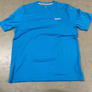 Reebok Play-Dry blue T-Shirt - Size M athletic workout gym Tee - Picture 1 of 5