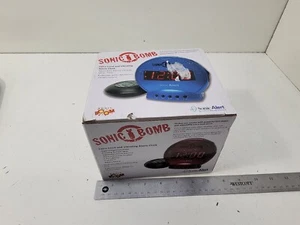 Sonic Bomb Vibrating Alarm Clock with Bed Shaker BLACK (New in Box) - Picture 1 of 7
