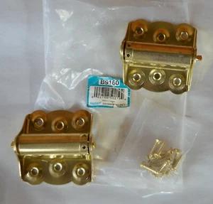 Brainerd Screen Door Spring Hings Gold Tone Metal Pkge of 2 w Screws #B9160 - Picture 1 of 11