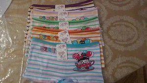 new cute girls colorful stripe boyshorts panties..lot of 5 pcs - Picture 1 of 17