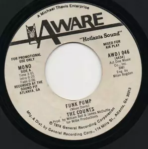 THE COUNTS funk pump (mono)*funk pump (stereo) 1974 US AWARE PROMO 45 - Picture 1 of 2