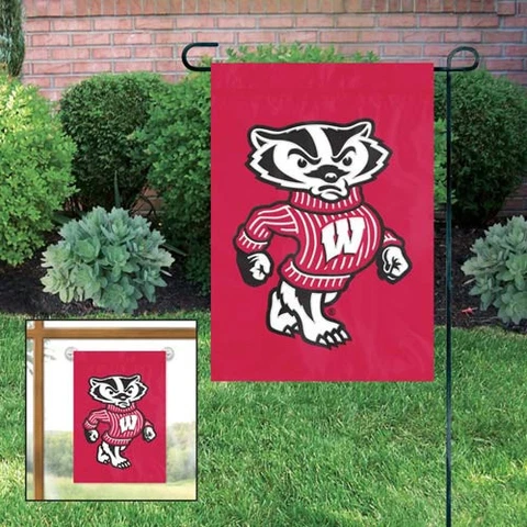 NEW Wisconsin Badgers Embroidered Garden Window FLAG Cover