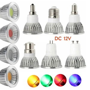 Regulable DC 12V GU10 E27 MR16 E14 B22 COB LED Focos Bombilla 12W 9W 7W Lámpara RE - Imagen 1 de 17