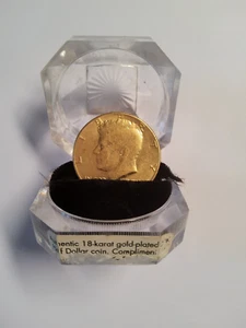 bicentennial kennedy half dollar "D" 18k gold plated with x production glitch ne - Picture 1 of 3