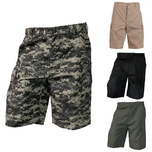 Mafoose Men's Casual Street Cargo Shorts Army Military BDU Rip Stop Camo Shorts - Picture 1 of 17