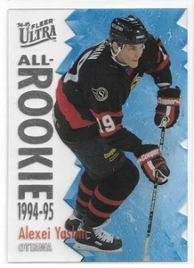 Scheda ALEXEI YASHIN 1994-95 Fleer Ultra ALL-ROOKIE #10 Ottawa Senators quasi nuova - Foto 1 di 1